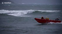 Man rescued by coastguard after going for a swim during storm