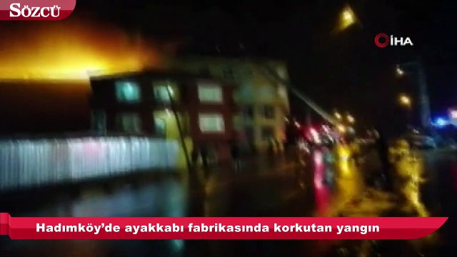 Arnavutköy’de fabrika yangını