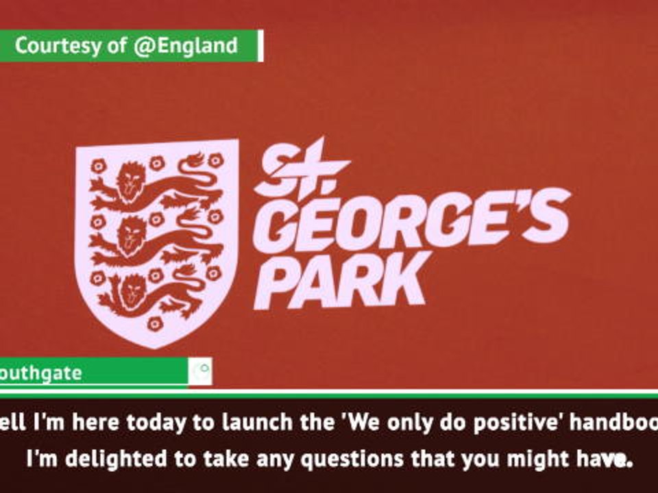 Southgate quizzed by kids in 'We only do positives' handbook press conference