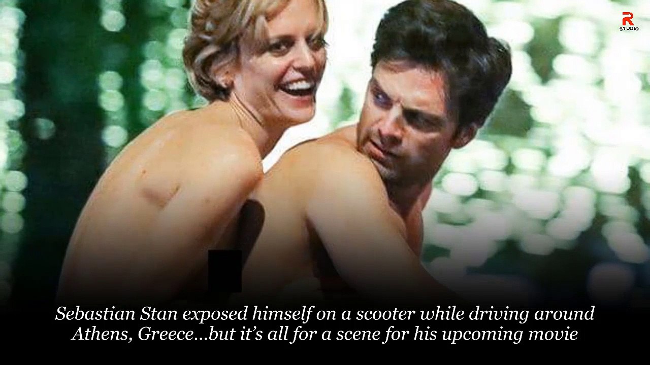 Sebastian Stan Bares Everything, Wears No Clothes For Scooter Ride On Set With Denise Gough