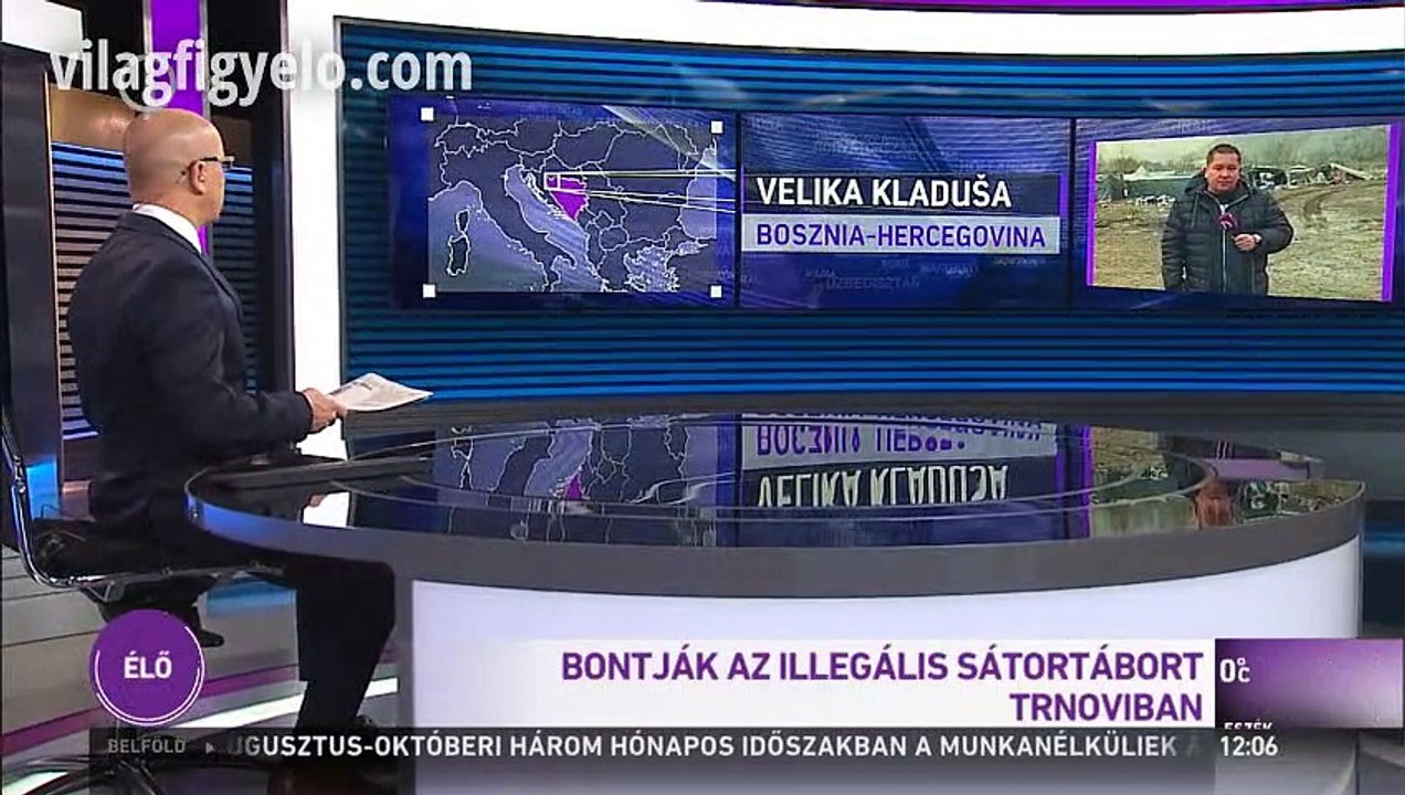 A földbe dózerolják  a migránsok táborát a bosnyákok