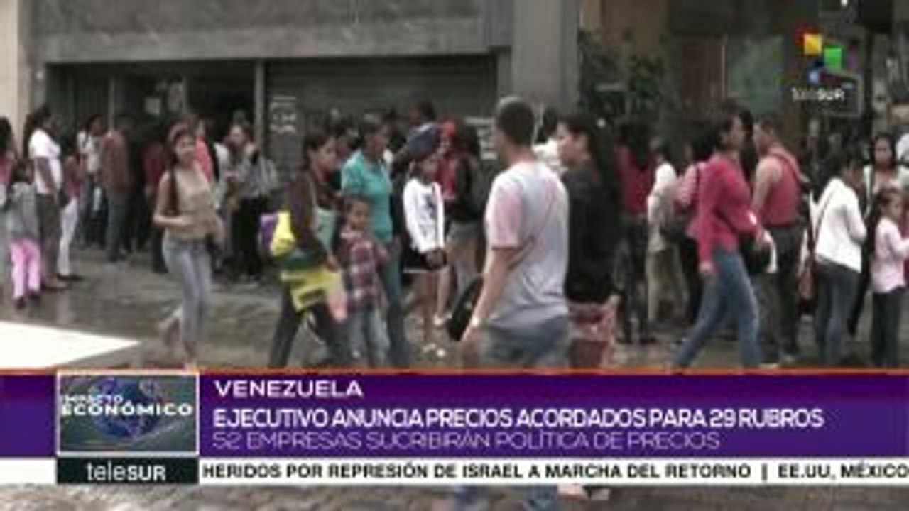 Venezuela: anuncian precios acordados para 29 rubros