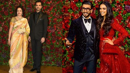 Deepika Padukone और Ranveer Singh के Reception में Hema Malini का दिखा खूबसूरत अंदाज | Boldsky