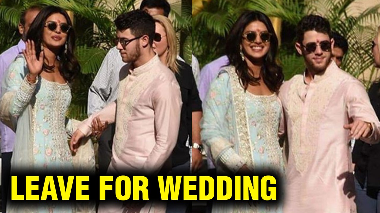 Priyanka Chopra Nick Jonas Leave For Their Wedding In Jodhpur, Umaid Bhawan Palace