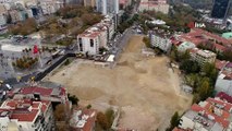 Yıkım sonrası Atatürk Kültür Merkezi alanı havadan görüntülendi