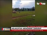 Helikopter Mendarat Darurat di Lapangan Sepakbola