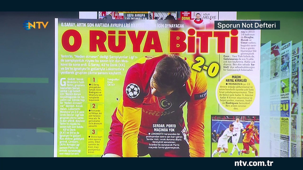 Sporun Not Defteri 29 Kasım  2018