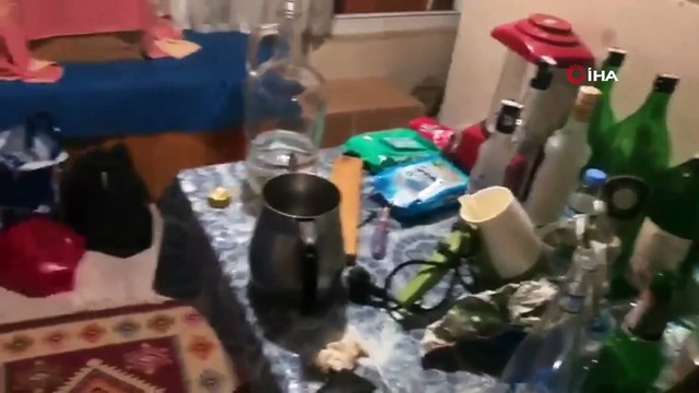 Yılbaşı öncesi kaçak içki imalathanesine baskın