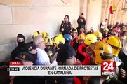 España: actos violentos se registraron durante protestas en Cataluña