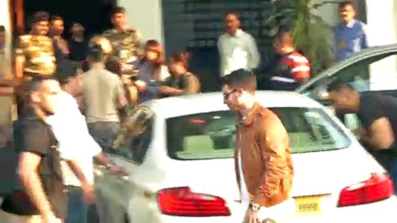 Priyanka Chopra & Nick Jonas At Airport To Fly To Jodhpur For Marriage Ceremony