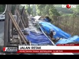 Jalan Raya Puncak Retak Sepanjang 15 Meter