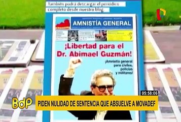 Piden nulidad del de sentencia que absuelve a miembros del Movadef