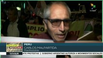 Peruanos marchan para exigir una Asamblea Nacional Constituyente