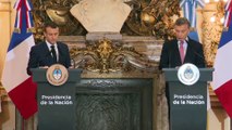 Conférence de presse conjointe d'Emmanuel Macron et de Mauricio Macri à la Casa Rosada