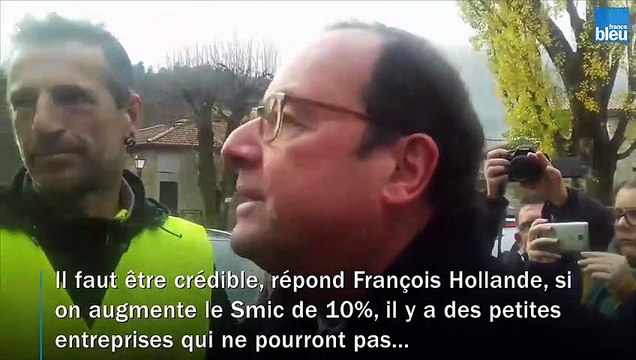 Quand François Hollande défend son bilan face à des gilets jaunes