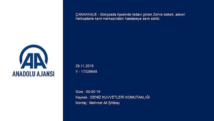 Askeri helikopter Zehra bebek için havalandı - ÇANAKKALE