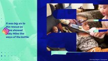Chrissy Teigen Shares Adorable Video of Daughter Luna Feeding Baby Miles