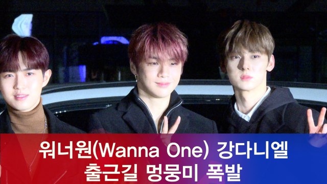 워너원(Wanna One) 강다니엘, 출근길 멍뭉미 폭발