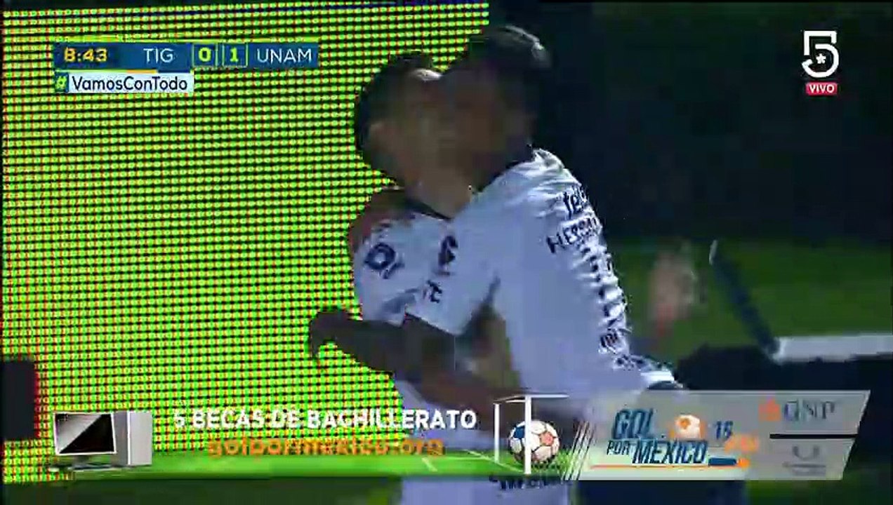 Felipe Mora Goal - Tigres UANL vs Pumas UNAM 0-1