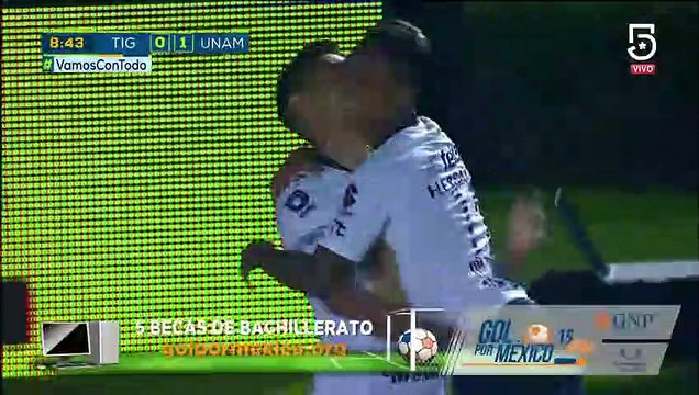 Felipe Mora Goal - Tigres UANL vs Pumas UNAM 0-1