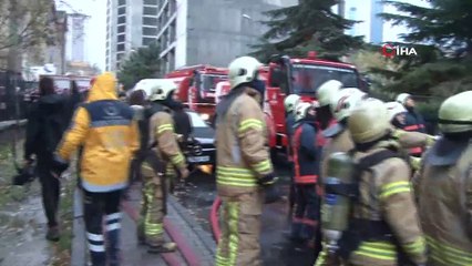 Mecidiyeköy'de bir iş merkezinde çıkan yangın paniğe neden oldu