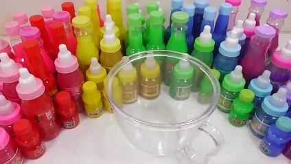 Glitter Slime Mix Learn Colors Water Clay Play Doh Surprise Eggs Toys