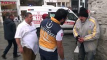 Taksim'de soğuktan donmak üzere olan yaşlı adam son anda kurtarıldı