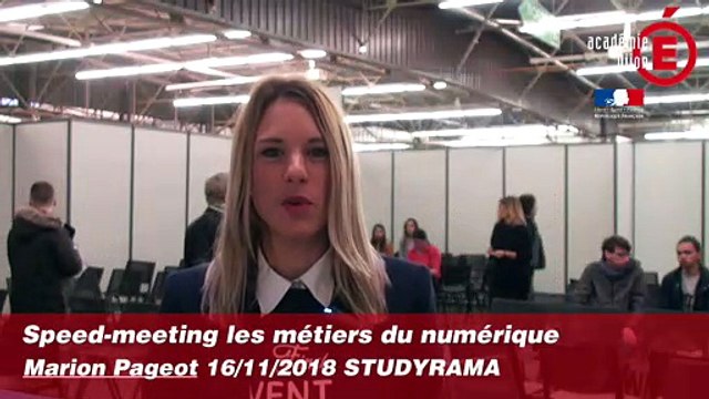 Speed-meeting métiers du numérique - Marion PAGEOT