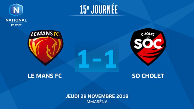 J15 : Le Mans FC-SO Cholet (1-1), le résumé I National FFF 2018-2019