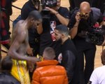 Durant gives jersey to Drake after Warriors defeat