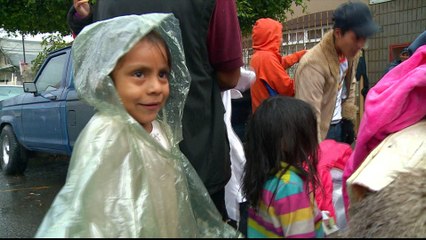Rain brings misery to caravan migrants camped in Tijuana