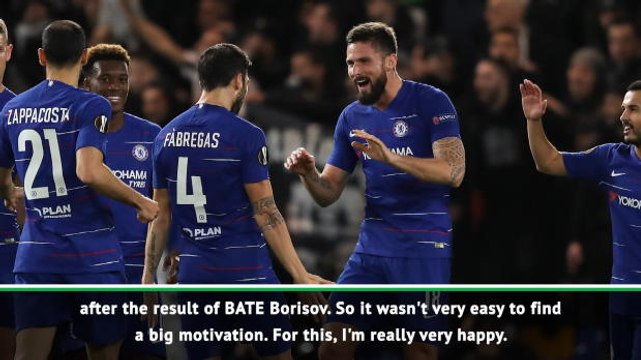 Sarri 'very happy' after Chelsea top Europa League group