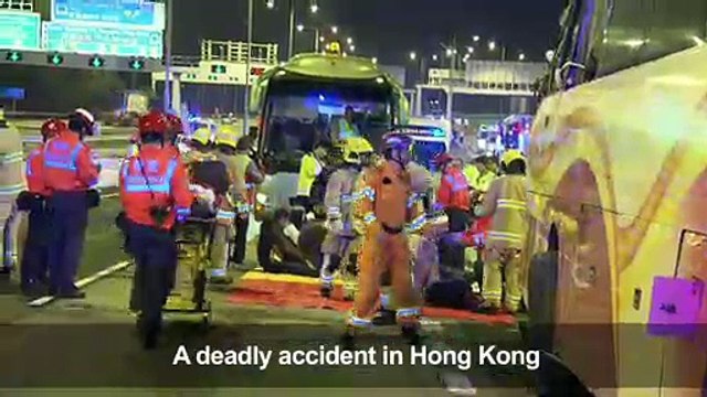 Five dead, 32 injured in Hong Kong shuttle crash