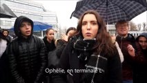 Territoire de Belfort Manifestation des lycéens Ophélie en terminale L