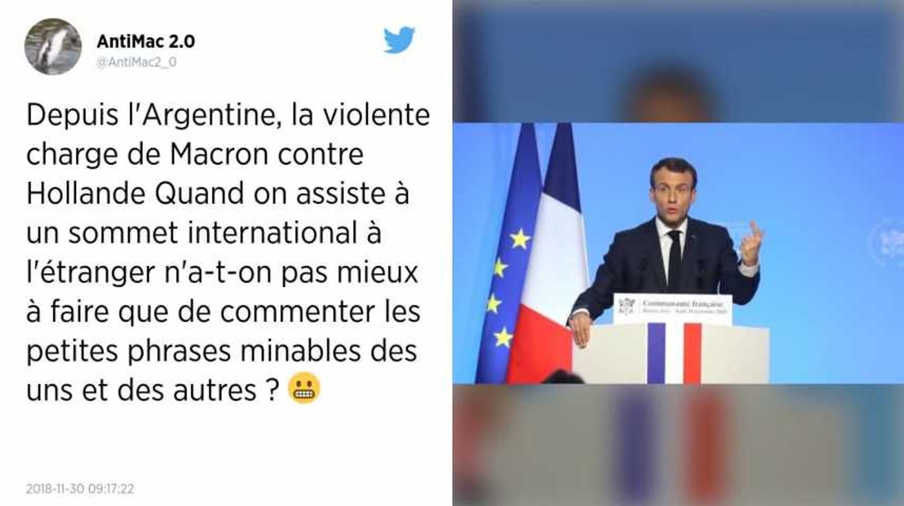 Depuis l'Argentine, la violente charge de Macron contre Hollande.
