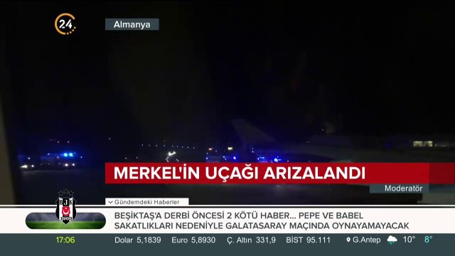Merkel'in uçağı arızalandı