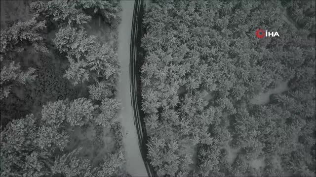 Bilecik Beyaza Büründü...karla Kaplı Bozüyük Havadan Görüntülendi