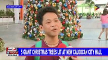 5 giant Christmas trees lit at new Caloocan City hall