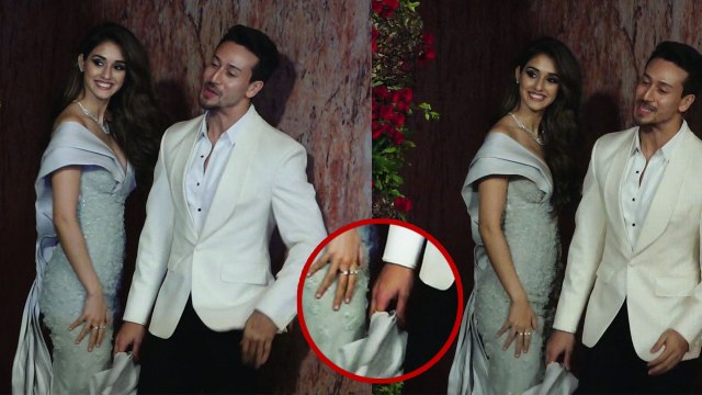 Deepika और Ranveer के Reception में Disha Patani की ड्रेस को Tiger Shroff ने संभाला | Boldsky