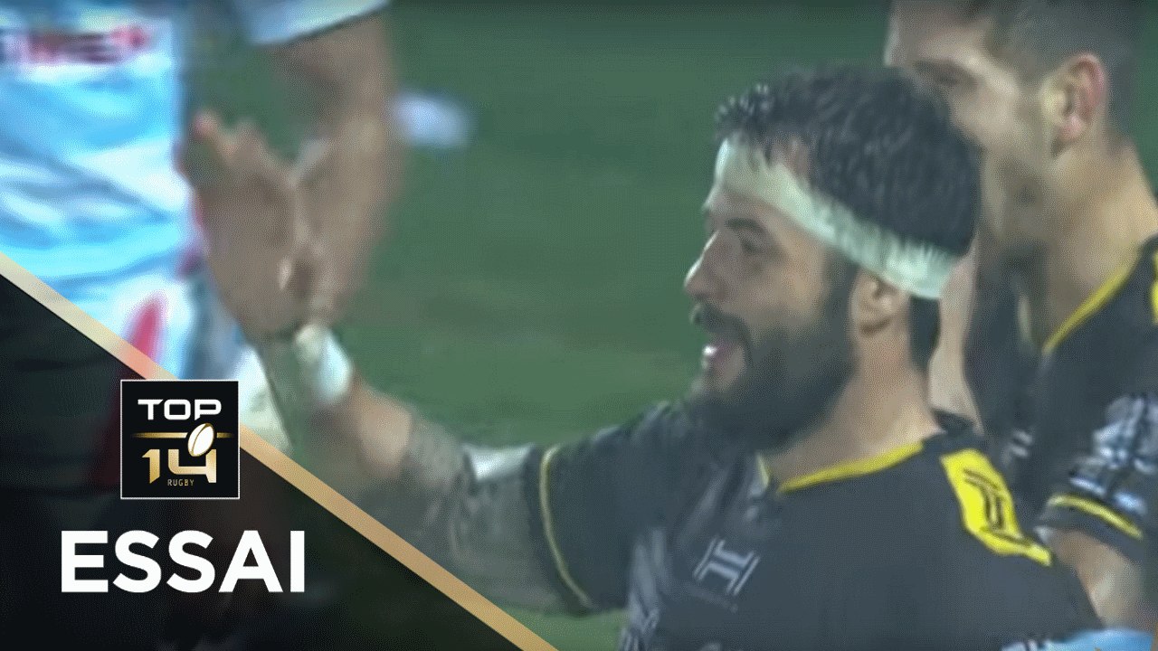 TOP 14 - Essai Pierre AGUILLON (LR) - La Rochelle - Racing 92 - J11 - Saison 2018/2019