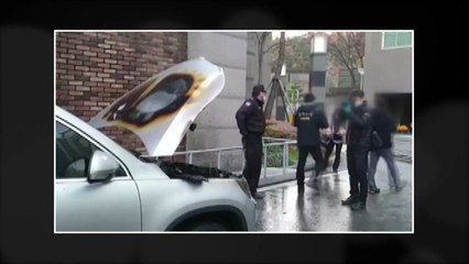 수입 SUV 차량 화재...엔진룸 불에 타 / YTN