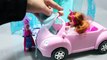 Summer Vacation Trip Car Princess Elsa Anna Dress Up Doll & Kinetic Sand Surprise Eggs Toys