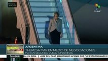 Theresa May llega a Argentina donde se reunirá con Mauricio Macri
