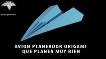 Como hacer un avion origami que planea muy bien how to make an origami glider