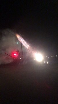 Truck on Train Tracks Struck by Train - Additional Angle