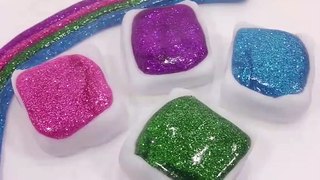 DIY How To Make Colors Plastic Clay Glitter Slime Learn Colors Numbers Counting Baby Doll Bath Time