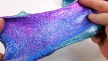 DIY Combine Glitter Galaxy Clay Slime Learn Colors Orbeez