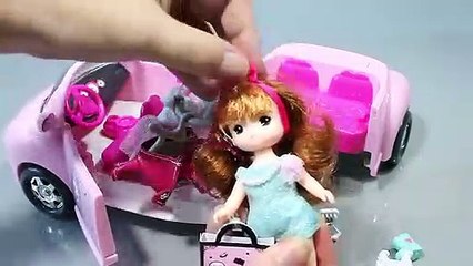 Princess Doll Wedding Car Shopping Car Play Doh Toy Surprise Eggs