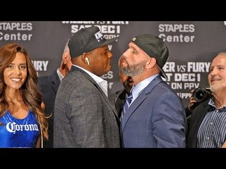 INTENSE!  Luis Ortiz vs.Travis Kauffman FACE OFF | Wilder vs. Fury Undercard