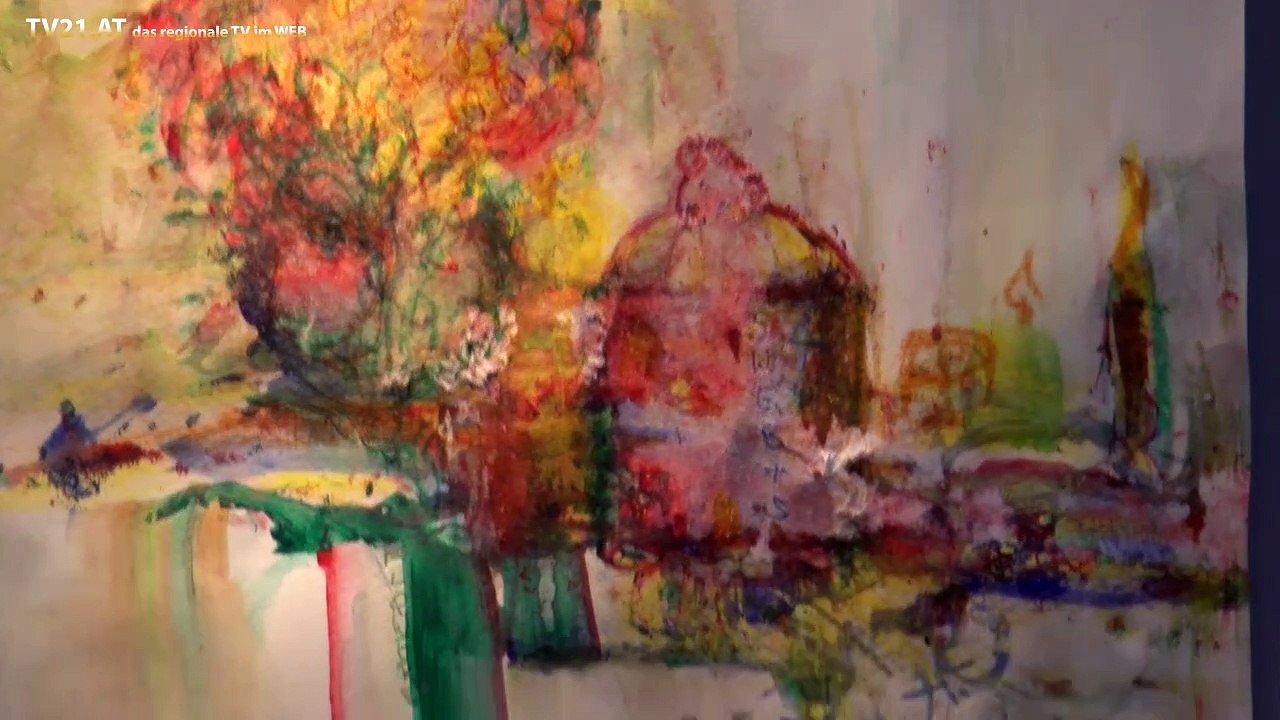 Experimentelles Malen klang mit einem offenen Künstler Atelier aus